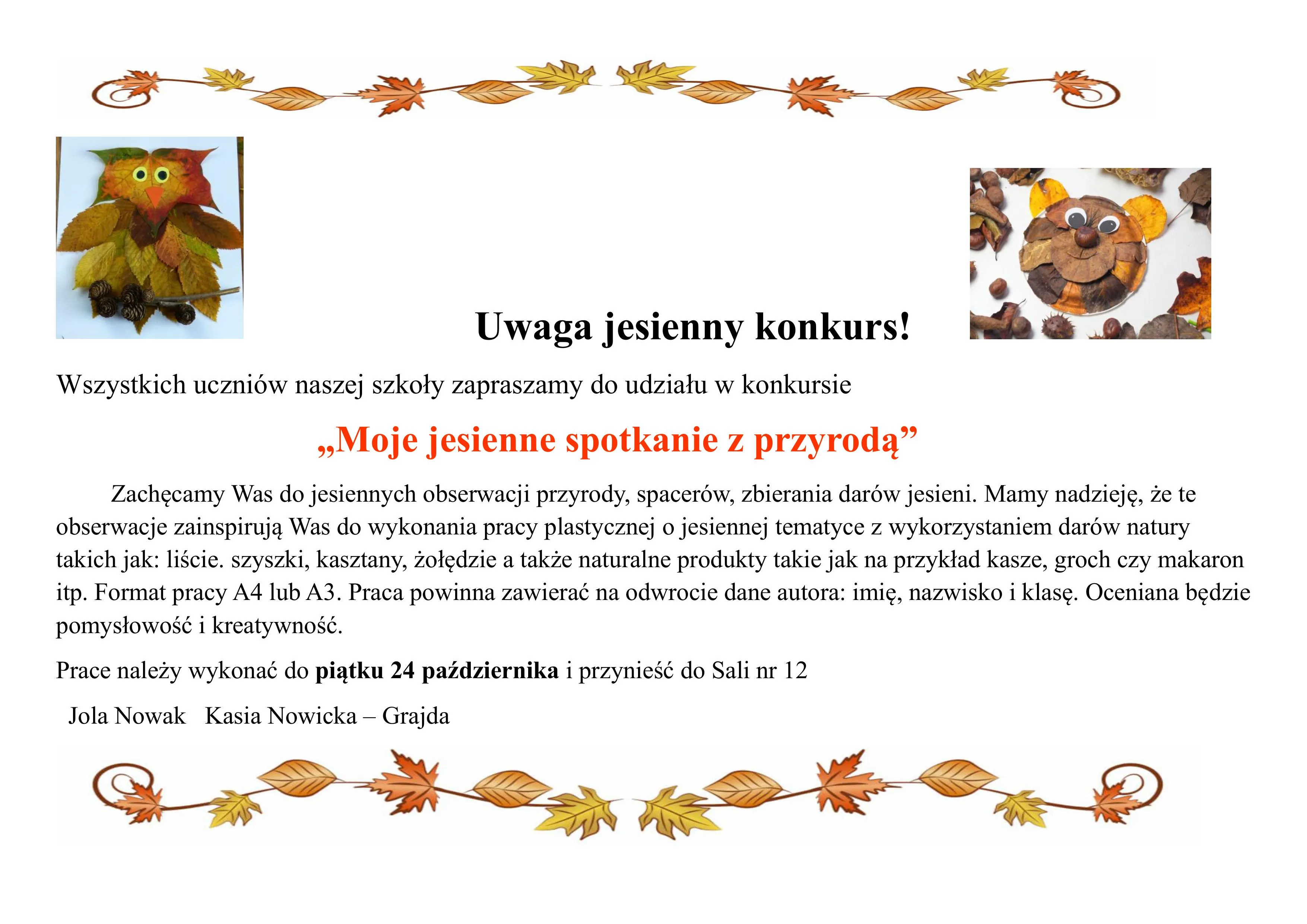 konkurs jesień